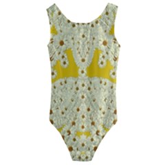 Sunshine Colors On Flowers In Peace Kids  Cut-out Back One Piece Swimsuit by pepitasart