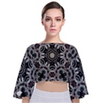 Design C1 Tie Back Butterfly Sleeve Chiffon Top