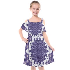 Simple Country Kids  Cut Out Shoulders Chiffon Dress by LW323