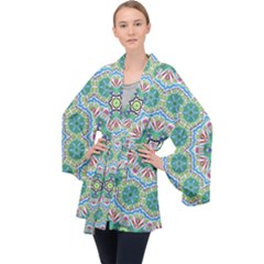 Hawaii Long Sleeve Velvet Kimono 