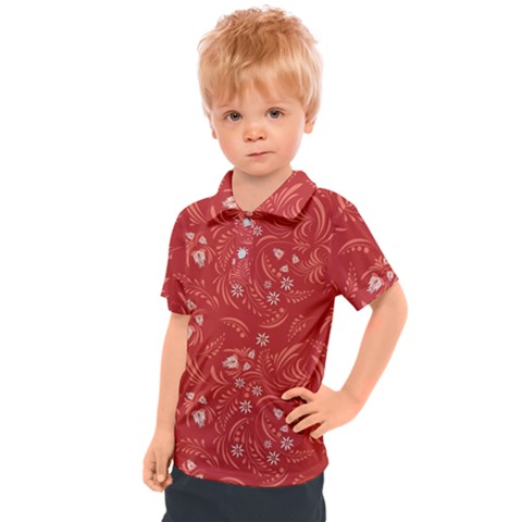 Folk Floral Pattern  Flowers Abstract Surface Design  Seamless Pattern Kids  Polo Tee by Eskimos