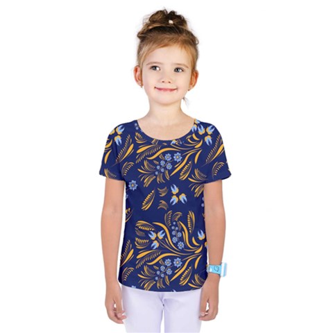 Folk Floral Pattern  Flowers Abstract Surface Design  Seamless Pattern Kids  One Piece Tee by Eskimos