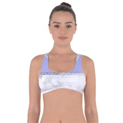 Minimal Purble Floral Marble A Got No Strings Sports Bra