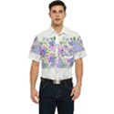 Minimal Purble Floral Marble A Men s Short Sleeve Pocket Shirt  View1