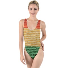 Couleurs Emblématiques High Leg Strappy Swimsuit by SoLoJu