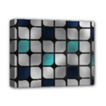 Pattern Abstrat Geometric Blue Grey Deluxe Canvas 14  x 11  (Stretched)