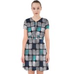 Pattern Abstrat Geometric Blue Grey Adorable in Chiffon Dress