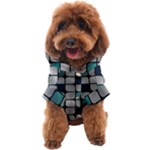 Pattern Abstrat Geometric Blue Grey Dog Coat