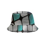 Pattern Abstrat Geometric Blue Grey Bucket Hat (Kids)