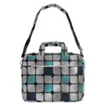 Pattern Abstrat Geometric Blue Grey MacBook Pro Shoulder Laptop Bag 