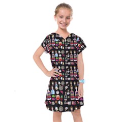 Drawing Collage Black Kids  Drop Waist Dress by snowwhitegirl