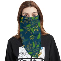 Folk Floral Art Pattern  Flowers Abstract Surface Design  Seamless Pattern Face Covering Bandana (triangle) by Eskimos