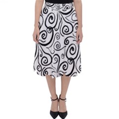 Squiggles Classic Midi Skirt by SychEva