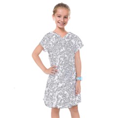 Neon Geometric Pattern Design 2 Kids  Drop Waist Dress