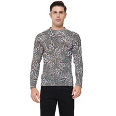 Modern Floral Collage Pattern Design Men s Long Sleeve Rash Guard by dflcprintsclothing