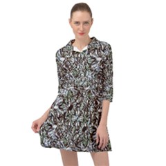 Intricate Textured Ornate Pattern Design Mini Skater Shirt Dress by dflcprintsclothing