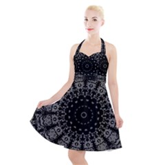 Gothic Mandala Halter Party Swing Dress  by MRNStudios