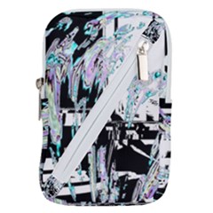 Digital Wave Belt Pouch Bag (small) by MRNStudios