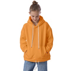 Deep Saffron Orange Kids  Oversized Hoodie by FabChoice