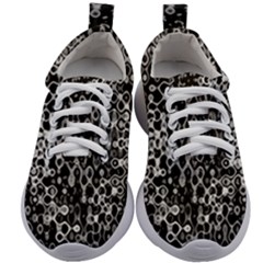 Black And White Modern Abstract Design Kids Athletic Shoes by dflcprintsclothing