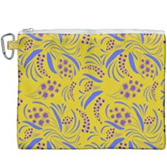 Folk Flowers Art Pattern Floral Abstract Surface Design  Seamless Pattern Canvas Cosmetic Bag (xxxl) by Eskimos