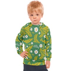 Folk Flowers Art Pattern Floral Abstract Surface Design  Seamless Pattern Kids  Hooded Pullover by Eskimos