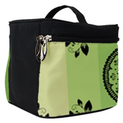 Green Grid Cute Flower Mandala Make Up Travel Bag (small) by Magicworlddreamarts1