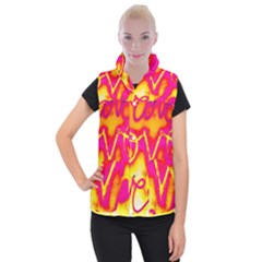 Pop Art Love Graffiti Women s Button Up Vest by essentialimage365