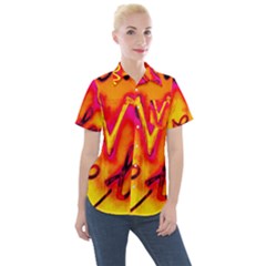  Graffiti Love Women s Short Sleeve Pocket Shirt