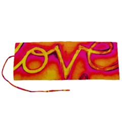  Graffiti Love Roll Up Canvas Pencil Holder (s)