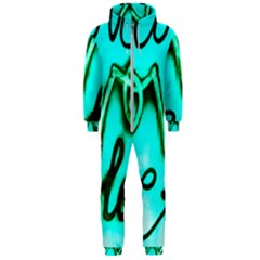  Graffiti Love Hooded Jumpsuit (men)  by essentialimage365