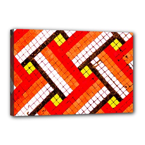 Pop Art Mosaic Canvas 18  X 12  (stretched) by essentialimage365