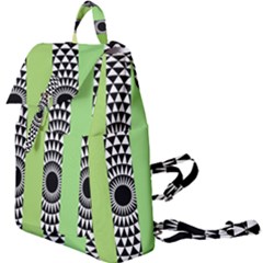  Green Check Pattern, Vertical Mandala Buckle Everyday Backpack by Magicworlddreamarts1