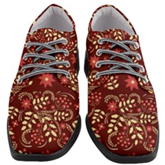 Folk Flowers Art Pattern Floral Abstract Surface Design  Seamless Pattern Women Heeled Oxford Shoes by Eskimos