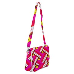Pop Art Mosaic Shoulder Bag With Back Zipper by essentialimage365