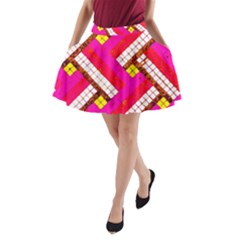 Pop Art Mosaic A-line Pocket Skirt by essentialimage365