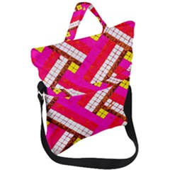 Pop Art Mosaic Fold Over Handle Tote Bag by essentialimage365