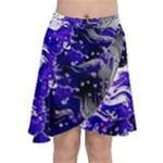 Fractal Lava Chiffon Wrap Front Skirt