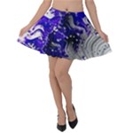 Fractal Lava Velvet Skater Skirt