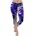 Fractal Lava Lightweight Velour Capri Yoga Leggings