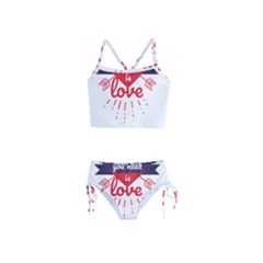 All You Need Is Love Girls  Tankini Swimsuit