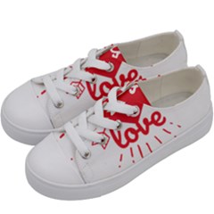 All You Need Is Love Kids  Low Top Canvas Sneakers by DinzDas