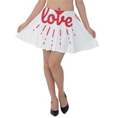 All You Need Is Love Velvet Skater Skirt
