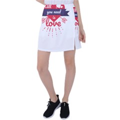 All You Need Is Love Tennis Skirt