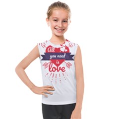 All You Need Is Love Kids  Mesh Tank Top by DinzDas