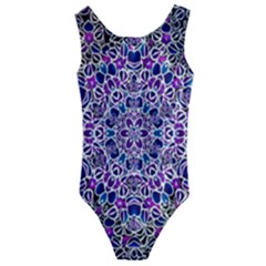 Digital Painting Drawing Of Flower Power Kids  Cut-out Back One Piece Swimsuit by pepitasart