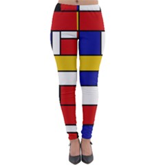 Stripes And Colors Textile Pattern Retro Lightweight Velour Leggings by DinzDas