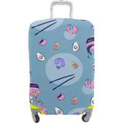 Japanese Ramen Sushi Noodles Rice Bowl Food Pattern 2 Luggage Cover (large) by DinzDas
