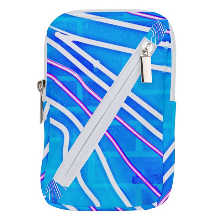 Pop Art Neon Wall Belt Pouch Bag (Large)