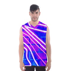 Pop Art Neon Wall Men s Basketball Tank Top by essentialimage365